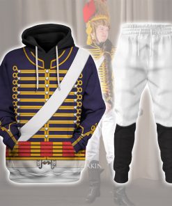 9Heritages English Hussar-Full Dress (1806-1815) Uniform All Over Print Hoodie Sweatshirt T-Shirt Tracksuit