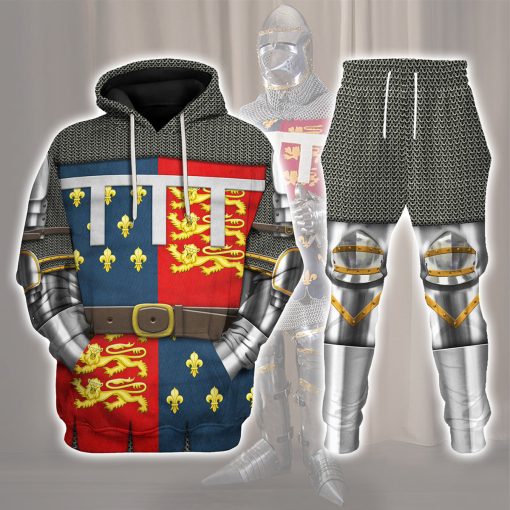 9Heritages Edward The Black Prince- Battle of Poitiers- 1356 Costume Hoodie Sweatshirt T-Shirt Tracksuit