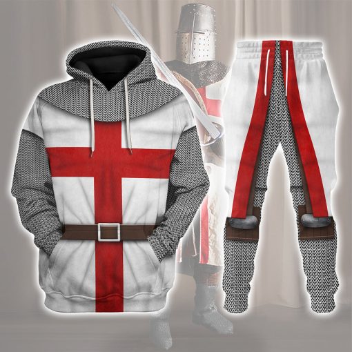 9Heritages 1189-1192 Templar Knight-String Mail Costume Hoodie Sweatshirt T-Shirt Tracksuit