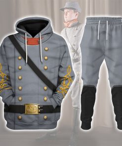 9Heritages American Confederate Army-Cavalry Officer Uniform All Over Print Hoodie Sweatshirt T-Shirt Tracksuit