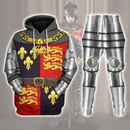 9Heritages King Henry V-Battle of Agincourt Knights Costume Hoodie Sweatshirt T-Shirt Tracksuit