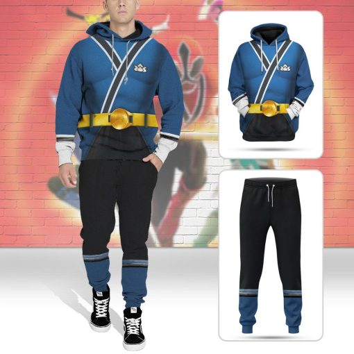 9Heritages 3D Power Rangers Samurai Blue Custom Sweatpants