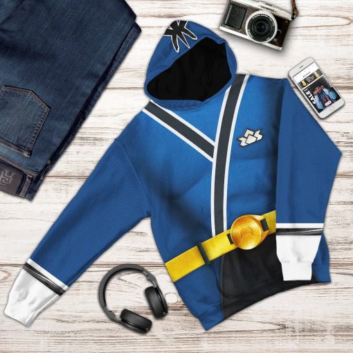 9Heritages 3D Power Rangers Samurai Blue Custom Tshirt Hoodie Apparel