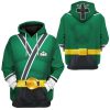 9Heritages 3D Power Rangers Samurai Green Custom Tshirt Hoodie Apparel