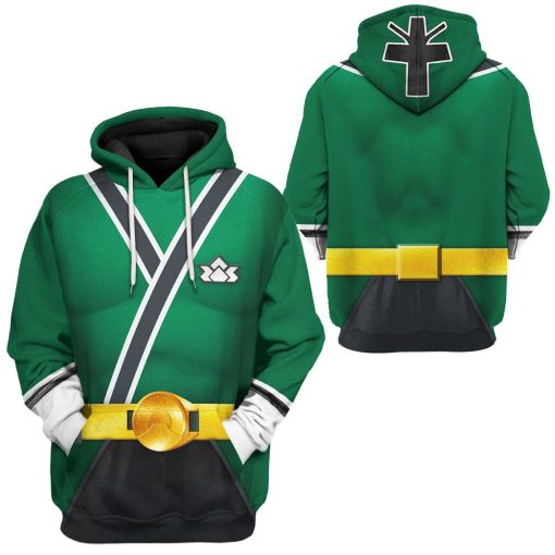 9Heritages 3D Power Rangers Samurai Green Custom Tshirt Hoodie Apparel