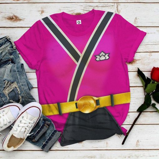 9Heritages 3D Power Rangers Samurai Pink Custom Tshirt Hoodie Apparel
