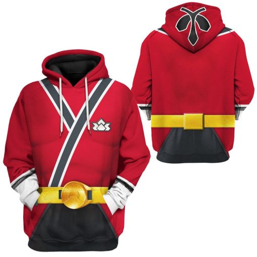 9Heritages 3D Power Rangers Samurai Red Custom Tshirt Hoodie Apparel