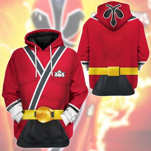 9Heritages 3D Power Rangers Samurai Red Custom Tshirt Hoodie Apparel