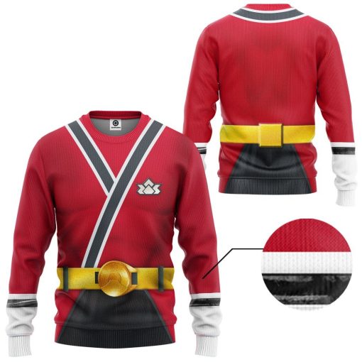 9Heritages 3D Power Rangers Samurai Red Custom Tshirt Hoodie Apparel