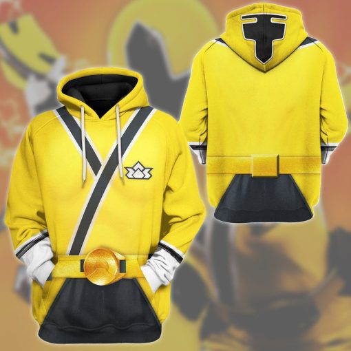 9Heritages 3D Power Rangers Samurai Yellow Custom Tshirt Hoodie Apparel