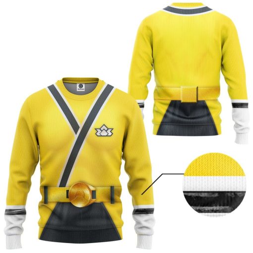 9Heritages 3D Power Rangers Samurai Yellow Custom Tshirt Hoodie Apparel