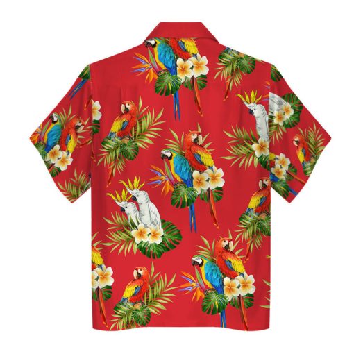 9Heritages GTA Pacific Legend Parrot Red Hawaiian Shirt