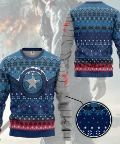 9Heritages 3D Winter Soldier Star Of Bucky Christmas Custom Ugly Sweater