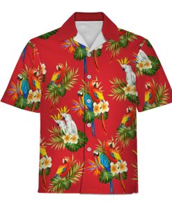 9Heritages GTA Pacific Legend Parrot Red Hawaiian Shirt