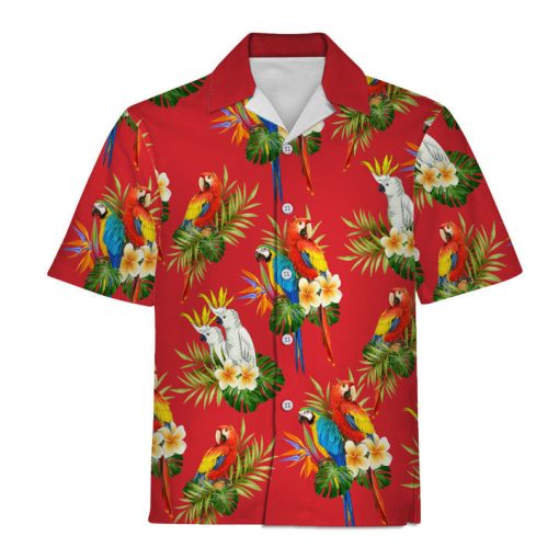 9Heritages GTA Pacific Legend Parrot Red Hawaiian Shirt