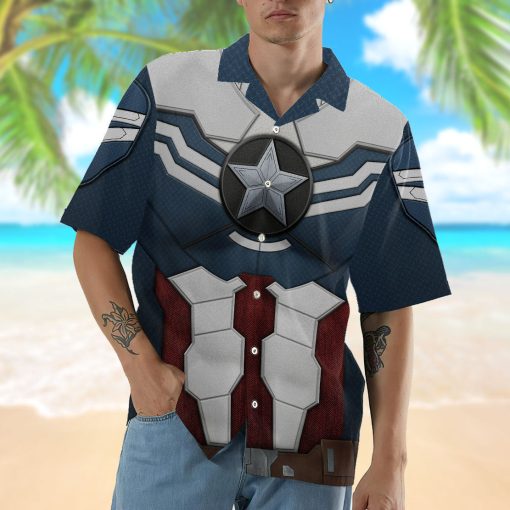 9Heritages 3D Sam Wilson Captain America Custom Hawaii Shirt