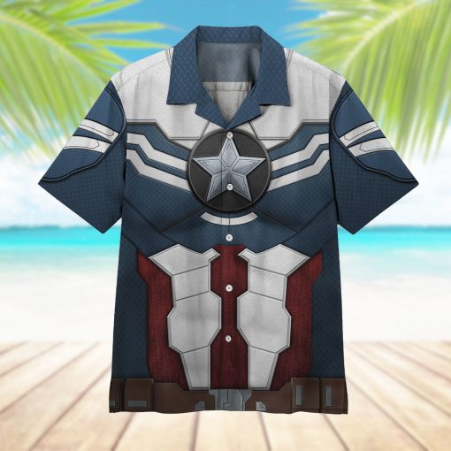 9Heritages 3D Sam Wilson Captain America Custom Hawaii Shirt