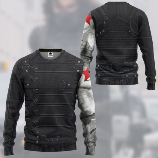9Heritages 3D Marvel Bucky Barnes Winter Soldier Custom Tshirt Hoodie Apparel