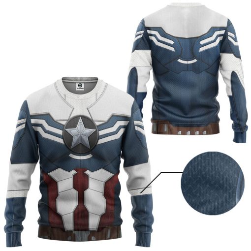 9Heritages 3D Sam Wilson Captain America Custom Tshirt Hoodie Apparel