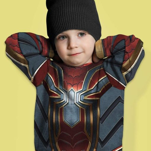 9Heritages 3D Spiderman Iron Spider Custom Kid Hoodie