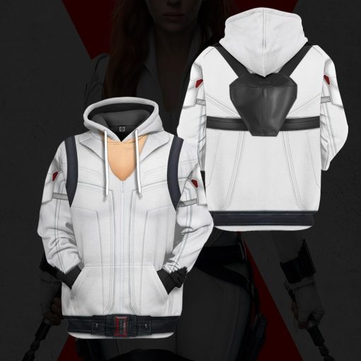 9Heritages 3D Black Widow White Suit Custom Tshirt Hoodie Apparel