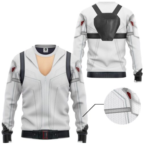 9Heritages 3D Black Widow White Suit Custom Tshirt Hoodie Apparel