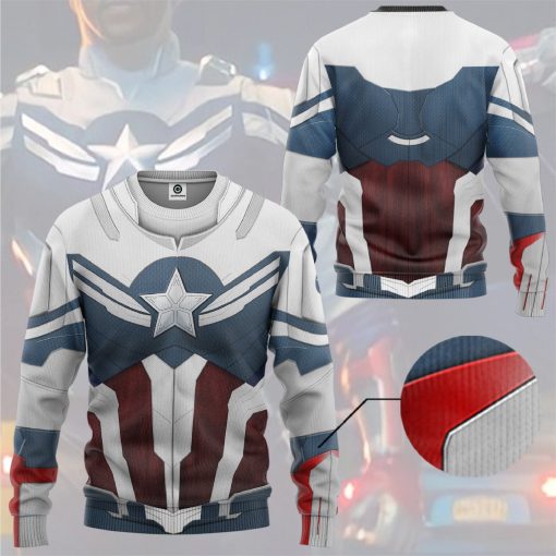 9Heritages 3D Sam Wilson Captain America Custom Tshirt Hoodie Apparel