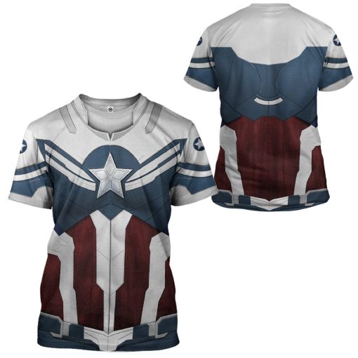 9Heritages 3D Sam Wilson Captain America Custom Tshirt Hoodie Apparel