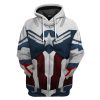 9Heritages 3D Sam Wilson Captain America Custom Tshirt Hoodie Apparel
