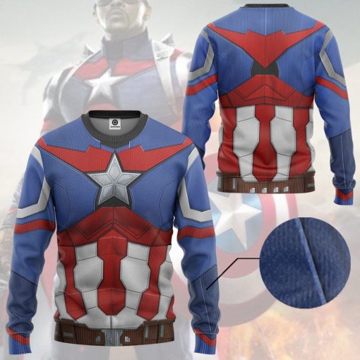9Heritages 3D Sam Wilson Captain American 2 Custom Tshirt Hoodie Apparel