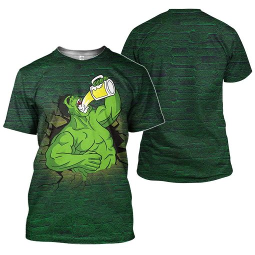 9Heritages St Patrick Day Hulk Drinks Beer Custom T-Shirts Hoodies Apparel