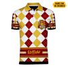 9Heritages 3D H.P Gryffindor Custom Name Polo Shirt