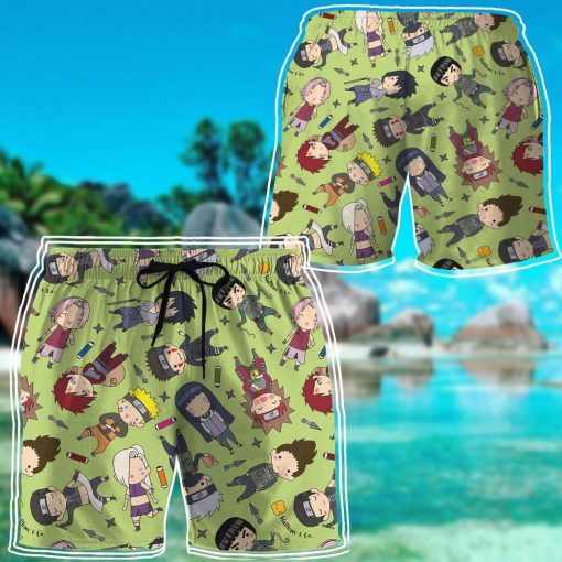 9Heritages 3D Anime Naruto Chibi Characters Hawaii Shirt