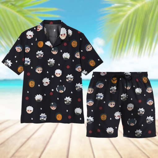 9Heritages 3D Anime Naruto Chibi Heads Hawaii Shirt