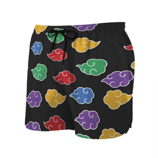 9Heritages 3D Anime Naruto Shippuden Akatsuki Colorful Pattern Shorts