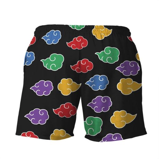 9Heritages 3D Anime Naruto Shippuden Akatsuki Colorful Pattern Shorts