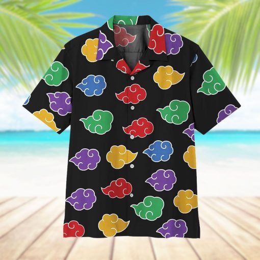 9Heritages 3D Anime Naruto Shippuden Akatsuki Colorful Pattern Hawaii Shirt