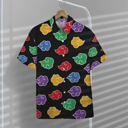 9Heritages 3D Anime Naruto Shippuden Akatsuki Colorful Pattern Hawaii Shirt