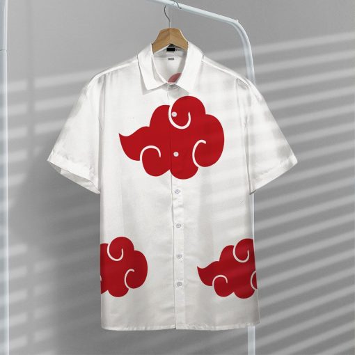 9Heritages 3D Anime Naruto Shippuden White Akatsuki Custom Hawaii Shirt