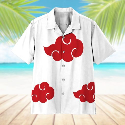 9Heritages 3D Anime Naruto Shippuden White Akatsuki Custom Hawaii Shirt