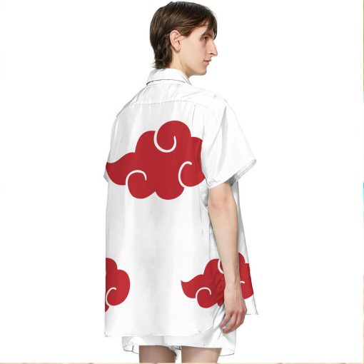 9Heritages 3D Anime Naruto Shippuden White Akatsuki Custom Hawaii Shirt