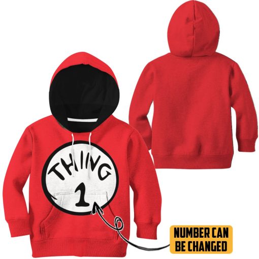 9Heritages 3D Thing 1 Custom Number Kid Tshirt Hoodie Apparel