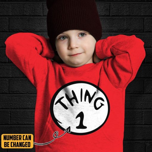 9Heritages 3D Thing 1 Custom Number Kid Tshirt Hoodie Apparel