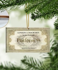 9Heritages 3D H.P Hogward Letter And Train Ticket Custom Plastic Ornaments