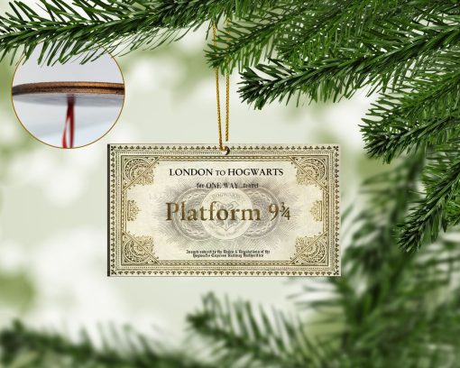 9Heritages 3D H.P Hogward Letter And Train Ticket Custom Plastic Ornaments
