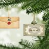 9Heritages 3D H.P Hogward Letter And Train Ticket Custom Plastic Ornaments