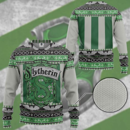 9Heritages 3D H.P Slytherin Ugly Christmas Ver 3 Custom Ugly Sweater