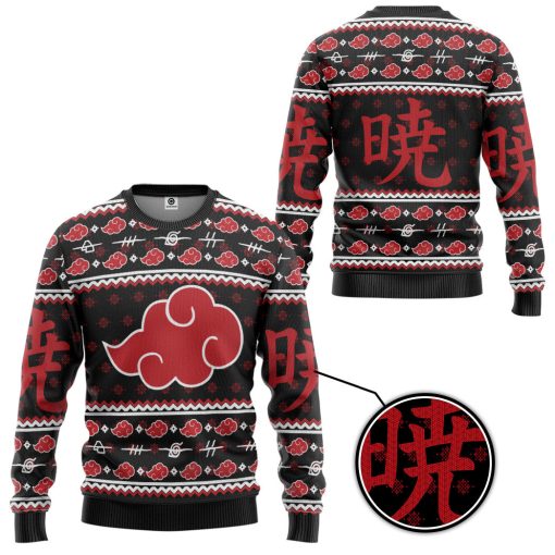 9Heritages 3D Akatsuki Ugly Christmas Anime Custom Ugly Sweater