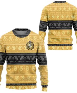 9Heritages 3D H.P Hufflepuff Quidditch Ugly Sweater