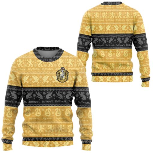 9Heritages 3D H.P Hufflepuff Quidditch Ugly Sweater